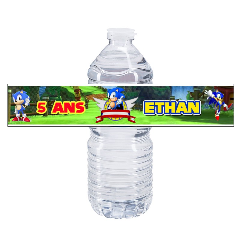 etiquette bouteille d'eau sonic