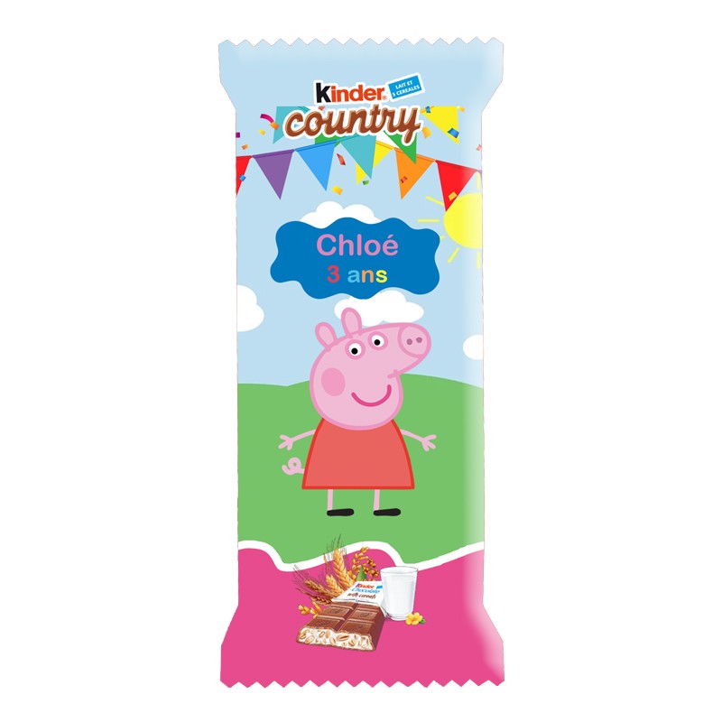 kinder country peppa pig personnalise