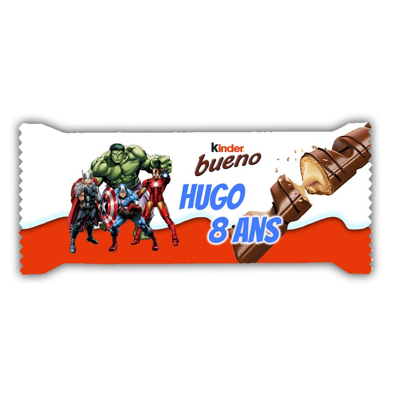 kinder bueno avengers personnalisé