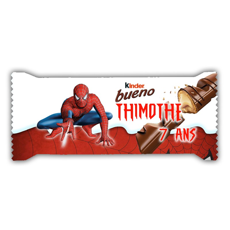 kinder bueno spiderman personnalisé