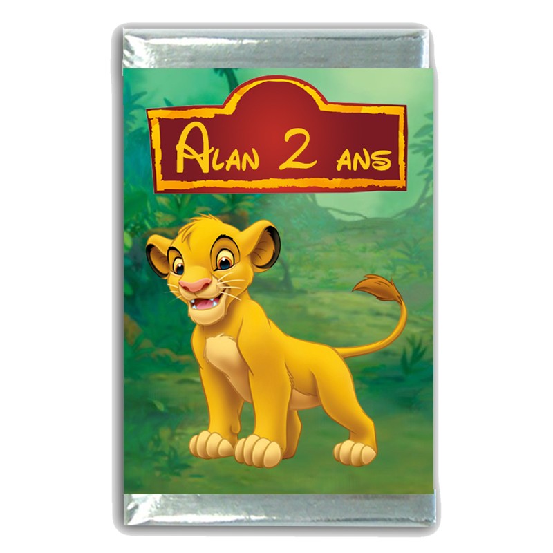 chocolat le roi lion personnalise