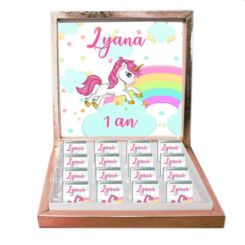 boite de chocolat licorne