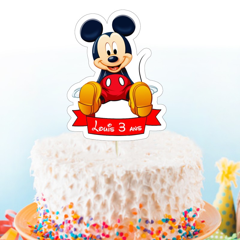 Décoration Gateau Mickey Personnalisée