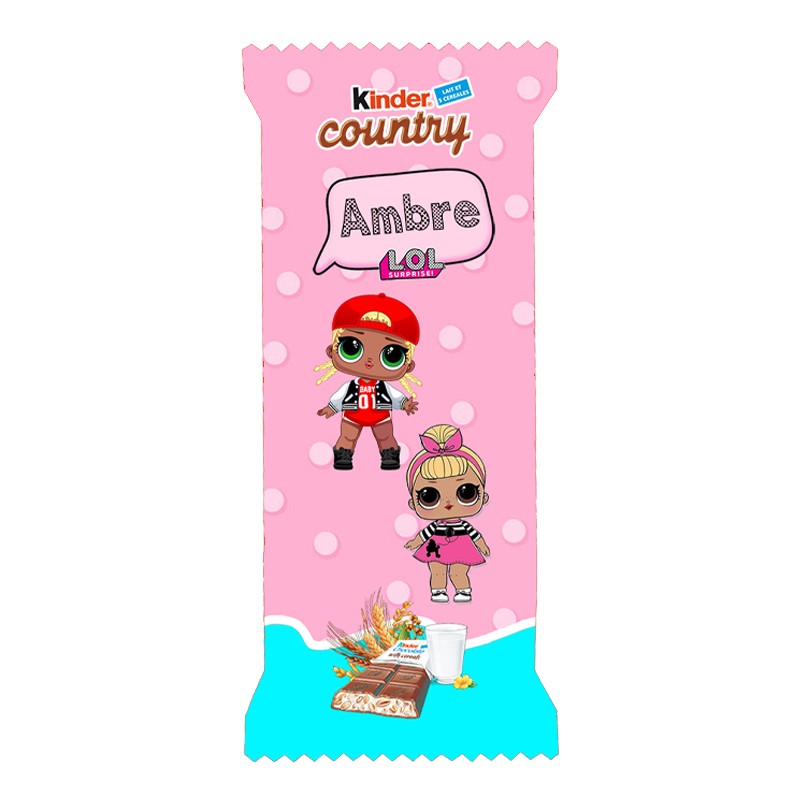 Kinder country poupée lol personnalisée