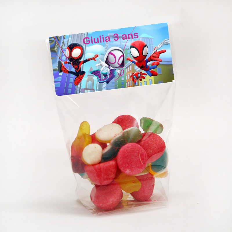 Sachet de bonbon Spidey personnalisé