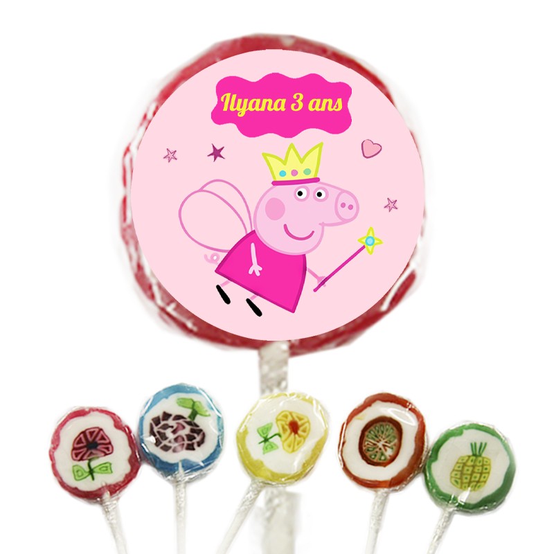 Sucette bonbon personnalisée Peppa Pig