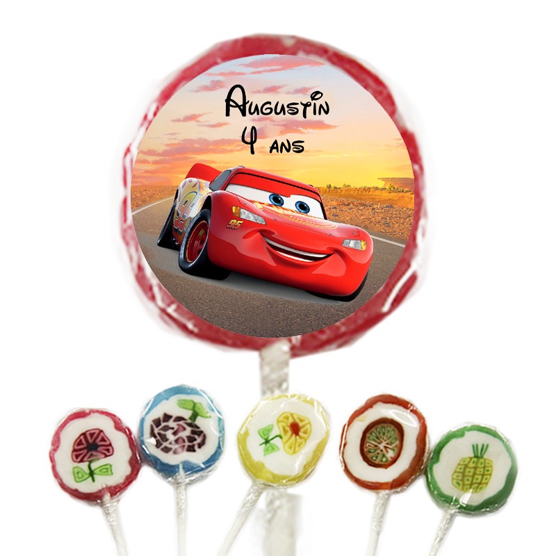 Sucette bonbon personnalisée Cars