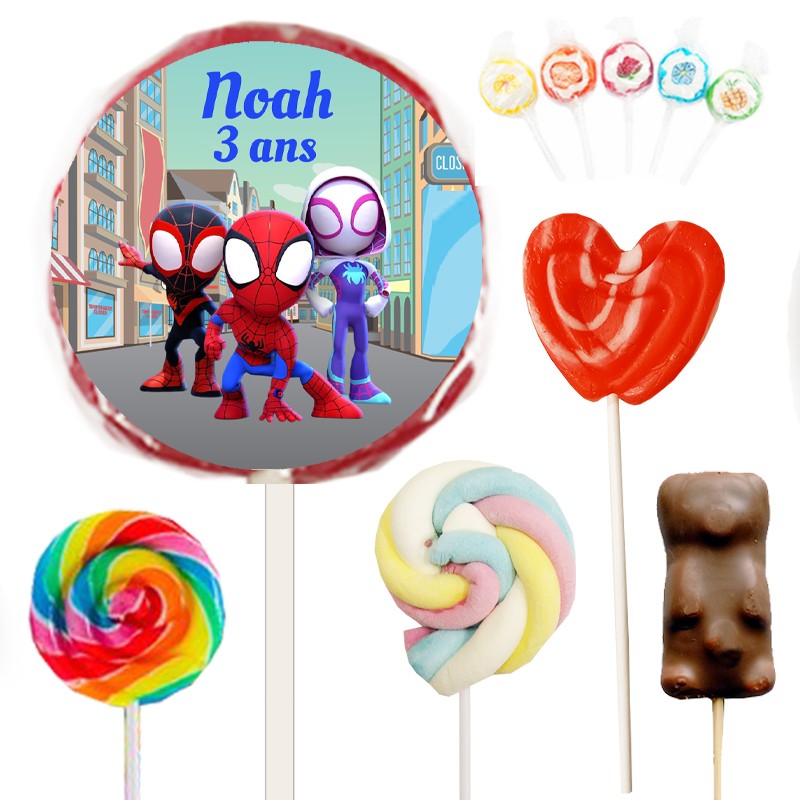 Sucette bonbon Spidey