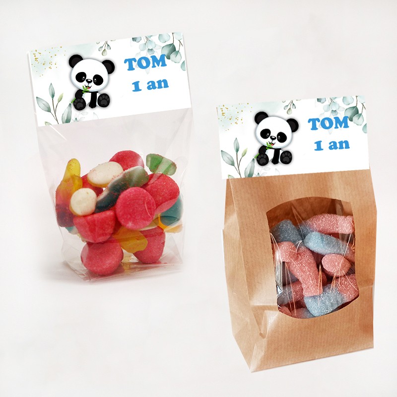 Sachet de bonbon personnalisé panda