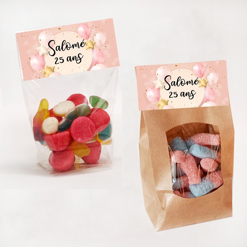 Sachet de bonbon personnalisé anniversaire