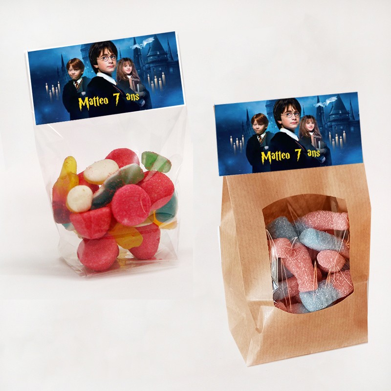 Sachet de bonbon Harry Potter personnalisé