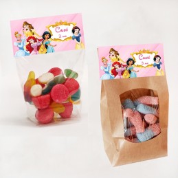 Sachet de bonbon princesses personnalisé