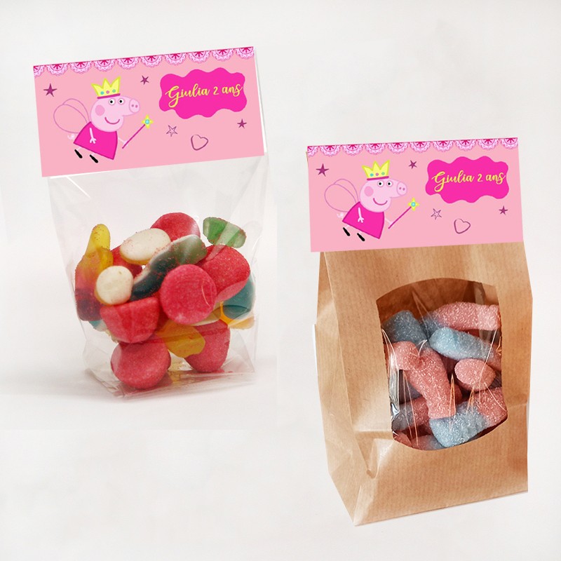 Sachet de bonbon personnalisé Peppa Pig