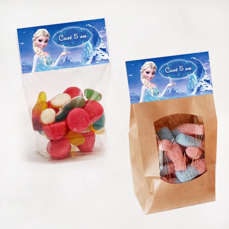 Sachet de bonbon reine des neiges