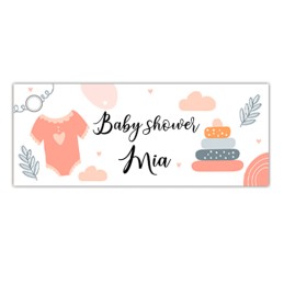 Etiquette dragée baby shower personnalisée