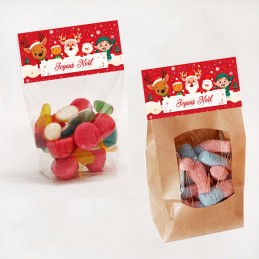 Sachet de bonbon personnalisé noel