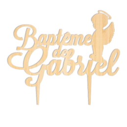 Cake topper bapteme