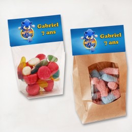 Sachet de bonbons Sonic personnalisé