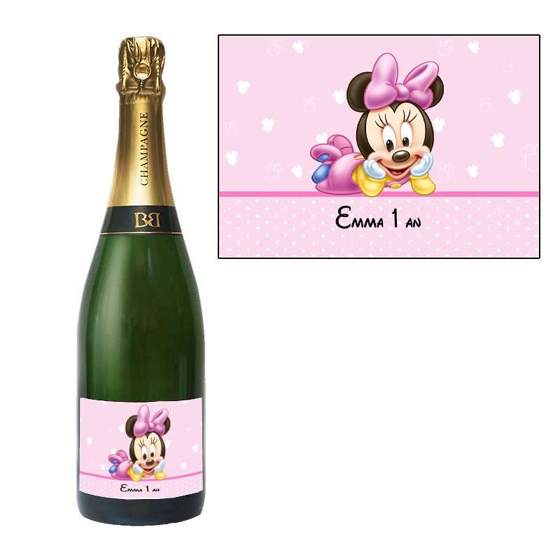 Etiquette Champagne Minnie