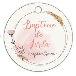 Etiquette baptême personnalisée