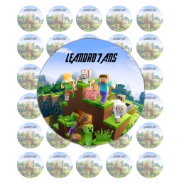 Etiquette autocollante personnalisée Minecraft