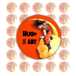 Etiquette autocollante personnalisée Dragon Ball Z