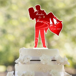 Cake topper mariage personnalisé